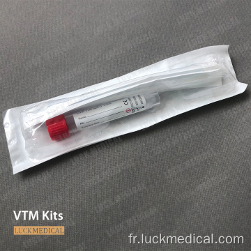 Médium de transport viral avec kit d&#39;écouvillon oral FDA
